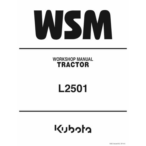 Kubota L2501 tractor pdf workshop manual  - Kubota manuals - KUBOTA-9Y111-11210