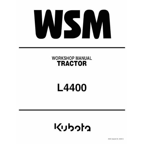 Kubota L4400 tracteur manuel d'atelier pdf. - Kubota manuels - KUBOTA-9Y011-13211