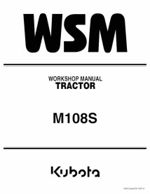 Manual de taller del tractor Kubota M108S pdf - Kubota manuales