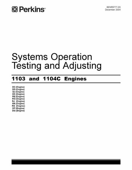 Perkins 1103 and 1104C engine technical systems manual - Perkins manuals - PER-1103