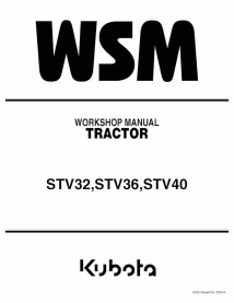 Kubota STV32, STV36, STV40 manual de taller del tractor pdf - Kubota manuales