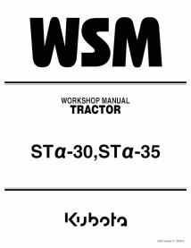 Kubota STα-30, STα-35 tracteur manuel d'atelier pdf - Kubota manuels - KUBOTA-9Y011-12632