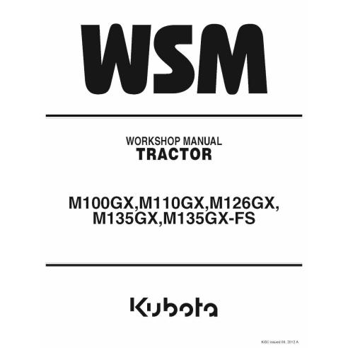 Kubota M100GX, M110GX, M126GX, M135GX, M135GX-FS manual de oficina do trator pdf - Kubota manuais - KUBOTA-9Y111-06840