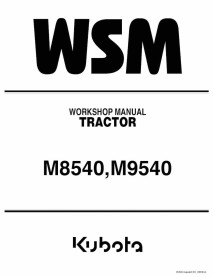 Kubota M8540, M9540 tractor pdf workshop manual  - Kubota manuals