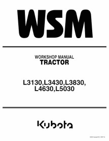 Kubota L3130, L3430, L3830, L4630, L5030 tracteur manuel d'atelier pdf - Kubota manuels