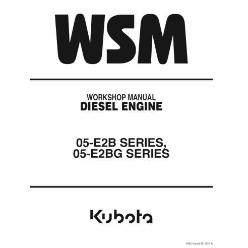 Kubota 05-E2B, 05-E2BG SERIES motor diesel pdf manual de taller - Kubota manuales - KUBOTA-9Y011-02754