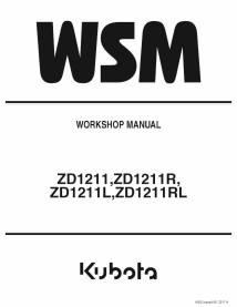 Kubota ZD1211, ZD1211R, ZD1211L, ZD1211RL manual de oficina em PDF - Kubota manuais - KUBOTA-9Y111-13443