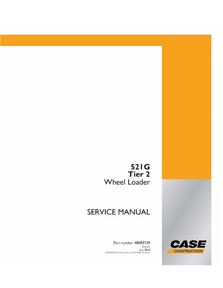 Case 521G Tier 2 wheel loader pdf service manual  - Case manuals - CASE-48083739