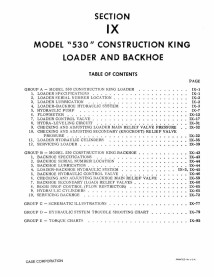 Manual de serviço em PDF do Case 530 King loader - Caso manuais - CASE-9-70011L