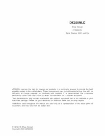 Doosan DX225NLC excavadora pdf manual de taller - Doosan manuales