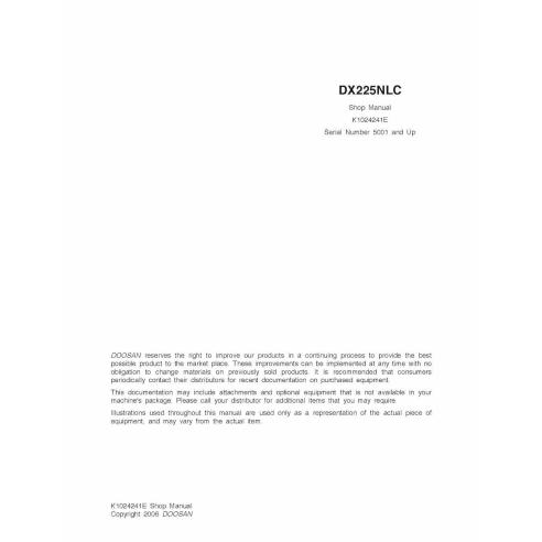 Doosan DX225NLC pelle manuel d'atelier pdf - Doosan manuels - DOOSAN-K1024241E