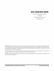 Doosan DX140W, DX160W excavator pdf operation & maintenance manual  - Doosan manuals - DOOSAN-K1024898E-OM