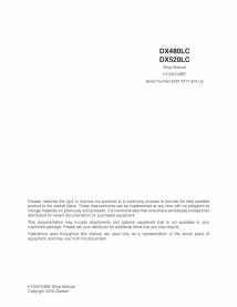 Doosan DX480LC, DX520LC excavadora pdf manual de taller - Doosan manuales