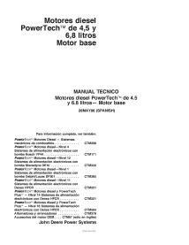 CTM107 Moteurs diesel John Deere PowerTech 4,5 L et 6,8 L (BASE) - Manuel technique du moteur ES (CTM107) (CTM107)