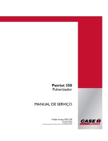 Case IH Patriot 350 pulvérisateur pdf manuel d'entretien PT - Cas IH manuels - CASE-47671159-PT