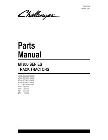 Challenger MT835, MT845, MT855, MT865 tractor pdf parts manual  - Challenger manuals - CHAL-79023648A-EN