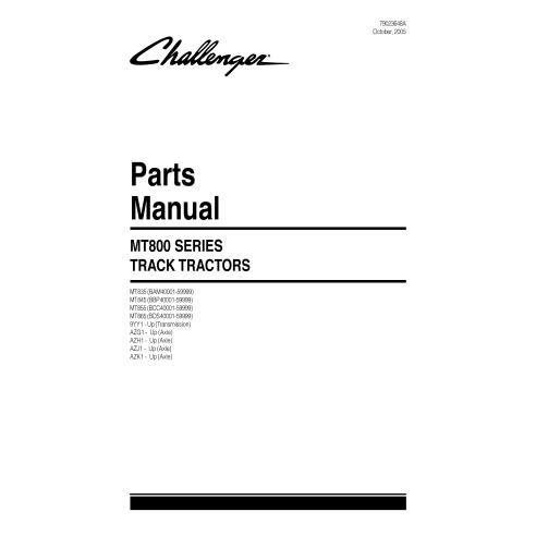 Challenger MT835, MT845, MT855, MT865 tractor pdf manual de piezas - Challenger manuales - CHAL-79023648A-EN