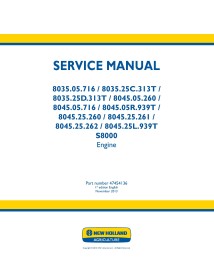 Manual de servicio pdf del motor de la serie New Holland S8000 - New Holland Construcción manuales - NH-47454136-EN