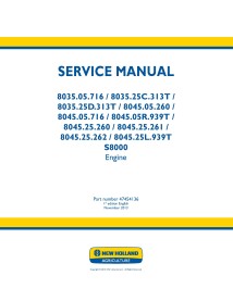 New Holland S8000 series engine pdf service manual  - New Holland Construction manuals - NH-47454136-EN