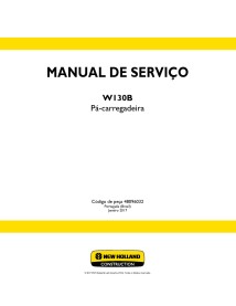 New Holland W130B cargadora de ruedas pdf manual de servicio PT - New Holland Construcción manuales - NH-48096032-PT