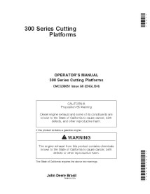 John Deere 300 Series plataforma de corte pdf manual del operador - John Deere manuales - JD-OMCQ39851-EN