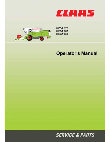 CLA-2998232 Manual del operador de la cosechadora claas Mega 370-350