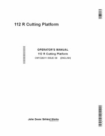 Manual do operador da plataforma de corte John Deere 112R pdf - John Deere manuais - JD-OMYC28211-EN