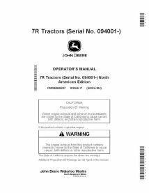 JD-OMRE589337 John Deere 7R Series: 7210R, 7230R, 7250R, 7270R, 7290R, 7310R tractor operator's manual (OMRE589337)