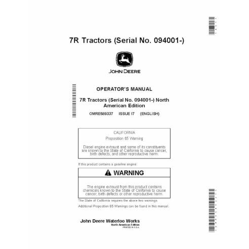John Deere 7R Series: 7210R, 7230R, 7250R, 7270R, 7290R, 7310R tracteur pdf manuel d'utilisation - John Deere manuels - JD-OM...