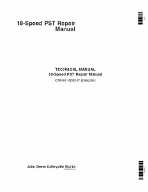 John Deere 18-Speed PST gearboxes pdf repair manual  - John Deere manuals