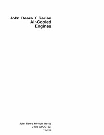 John Deere K Series Air-Cooled Engines engine pdf repair technical manual  - John Deere manuais - JD-CTM5-EN