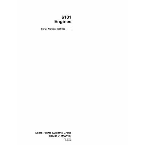 Manual técnico em PDF do motor John Deere 6101 JD-CTM61
