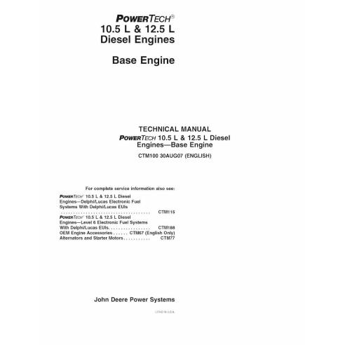 JD-CTM100-30-AUG-07 John Deere POWERTECH 10.5 L & 12.5 L 6125XX Diesel engine technical manual (CTM100)