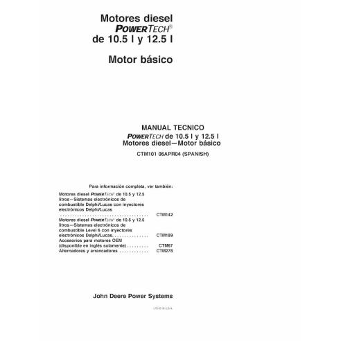 John Deere POWERTECH 10.5 L & 12.5 L 6125XX Motor Diesel pdf manual técnico ES - John Deere manuais - JD-CTM101-ES