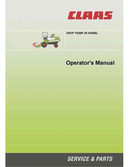CLA-2951060 Claas Crop Tiger 40 wheel combine harvester operator's manual