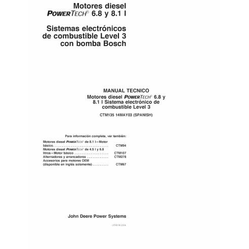 John Deere POWERTECH 6.9 L & 8.1 L 6081Hx Motor Diesel pdf manual técnico ES - John Deere manuais - JD-CTM135-ES