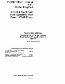 John Deere POWERTECH 4.5 & 6.8 L Level 4 Electronic Fuel System 6068x Diesel engine pdf technical manual  - John Deere manual...