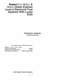 JD-CTM188 John Deere POWERTECH 10.5 L & 12.5 L 6105Hx, 6125Hx, 6125Ax Diesel Nivel 6 motor pdf manual técnico