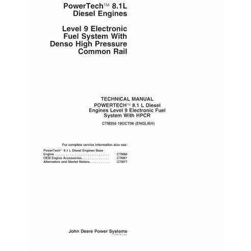 JD-CTM255-19OCT06 John Deere POWERTECH 8.1 L Level 9 Electronic Fuel System With HPCR Diesel engine pdf technical manual