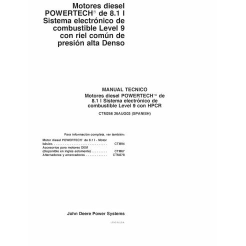 JD-CTM256-ES Manual técnico do motor a diesel John Deere POWERTECH 8.1 L Nível 9 com sistema eletrônico de combustível e HPCR...