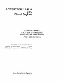 John Deere 2.4L y 3.0L Diesel motor pdf manual técnico - John Deere manuales - JD-CTM301-EN