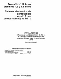 JD-CTM332-ES John Deere POWERTECH 4.5L & 6.8L Level 12 Electronic Fuel System With Stanadyne DE10 Pump Diesel engine technica...