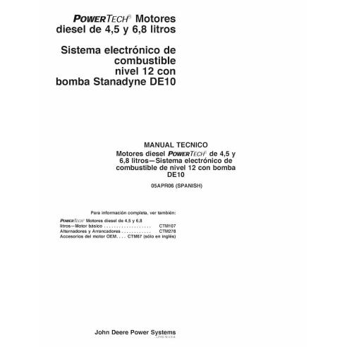 John Deere POWERTECH 4.5L & 6.8L Nível 12 Sistema Eletrônico de Combustível Com Bomba Stanadyne DE10 Motor Diesel pdf manual ...