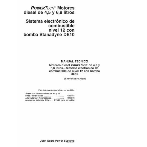 JD-CTM332-ES Manual técnico do motor a diesel John Deere POWERTECH 4.5L e 6.8L Nível 12 com bomba Stanadyne DE10 ES (CTM)