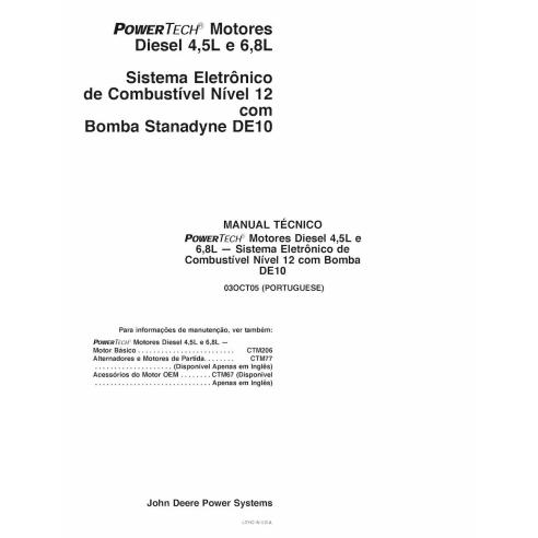 John Deere POWERTECH 4.5L & 6.8L Nível 12 Sistema Eletrônico de Combustível Com Bomba Stanadyne DE10 Motor Diesel pdf manual ...