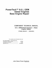 JD-CTM400 John Deere PowerTech 9.0L OEM diesel engine technical manual (CTM400)