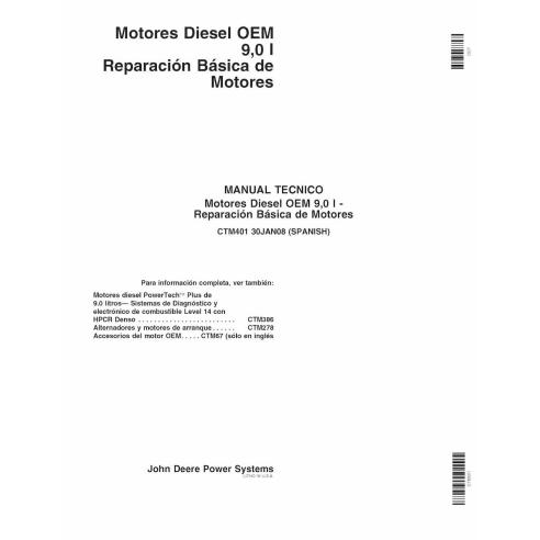 John Deere PowerTech 9.0L OEM motor diesel pdf manual técnico ES - John Deere manuales - JD-CTM401-ES