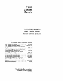 TM10697 John Deere 724K chargeur pdf manuel technique de réparation.