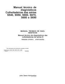 TM803954-PT Manual técnico de diagnóstico para cosechadoras John Deere S540, S550, S660, S670, S680 y S690 (TM803954)