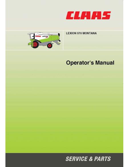 CLA-2997670 Claas Lexion 570 Montana combine harvester operator's manual